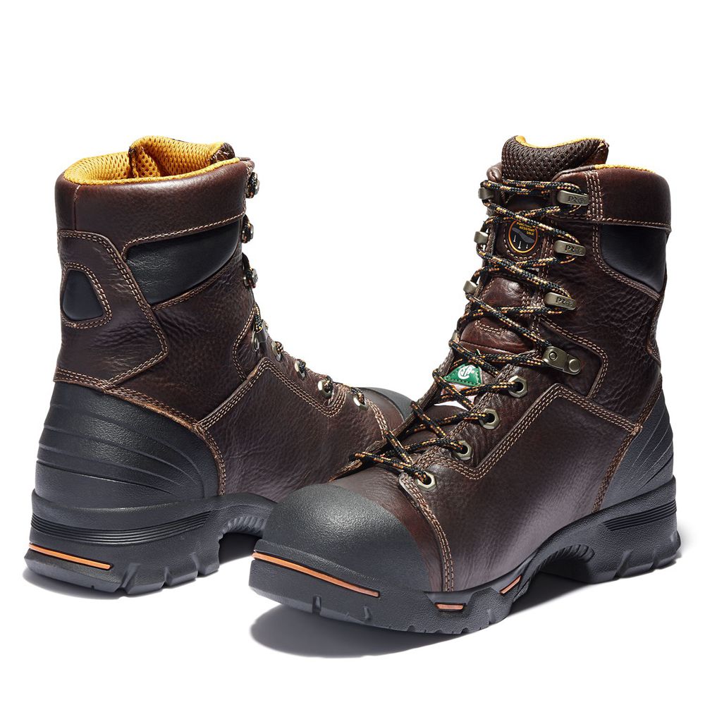 Bocanci De Muncă Timberland Barbati Maro - Pro® Endurance 8\" Steel Toe - Romania - EZJLHW573